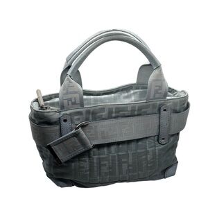 RARE Fendi Ice Blue Zucca Logo Tote